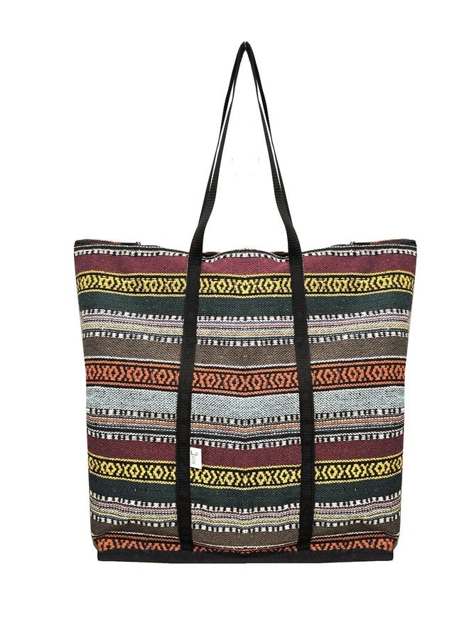 Fclues Tote Bag For Shopping, Shoulder Bag, Travel Bag, Laptop Bag B Print BLue (26 x 5 x 17) inch Jambo Size - Image 1